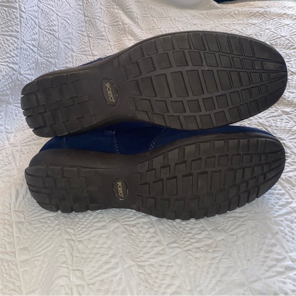 Sporto Waterproof Suede Ankle Booties Faux Fur ‘Karmen’ Navy Women’s Size 11W - Picture 10 of 17